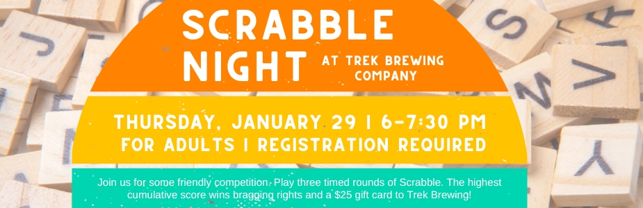 1-29 Scrabble Night at Trek Brewing