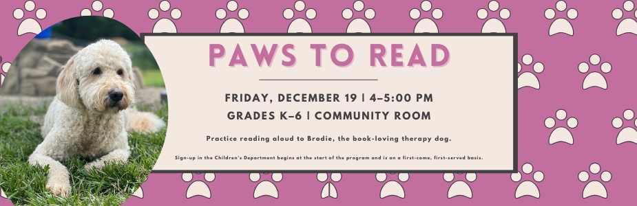 12-19 Paws to Read