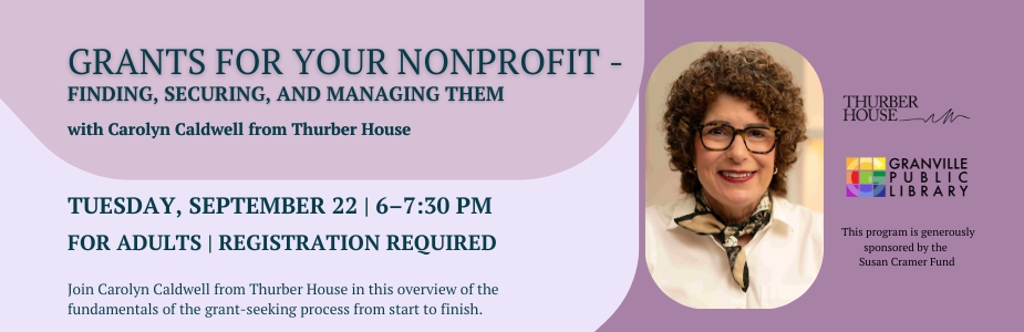 9-22 Grant For Your Non-profit with the Thurber House