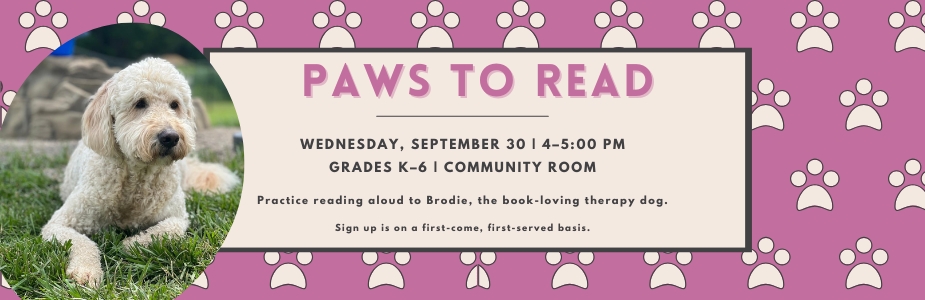9-30 Paws to Read