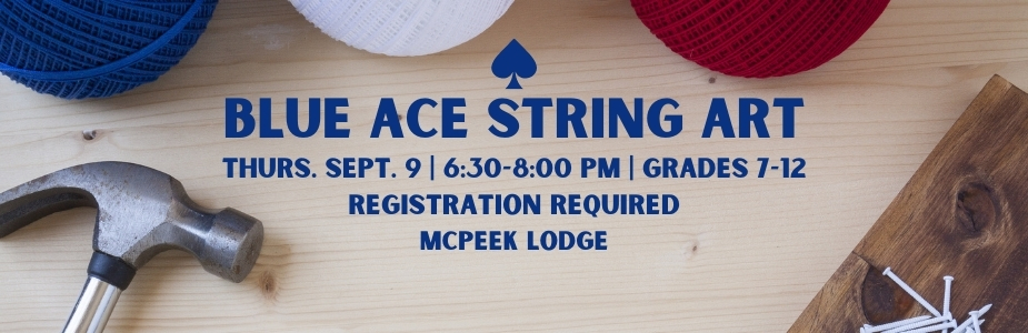9-9 Blue Ace String Art